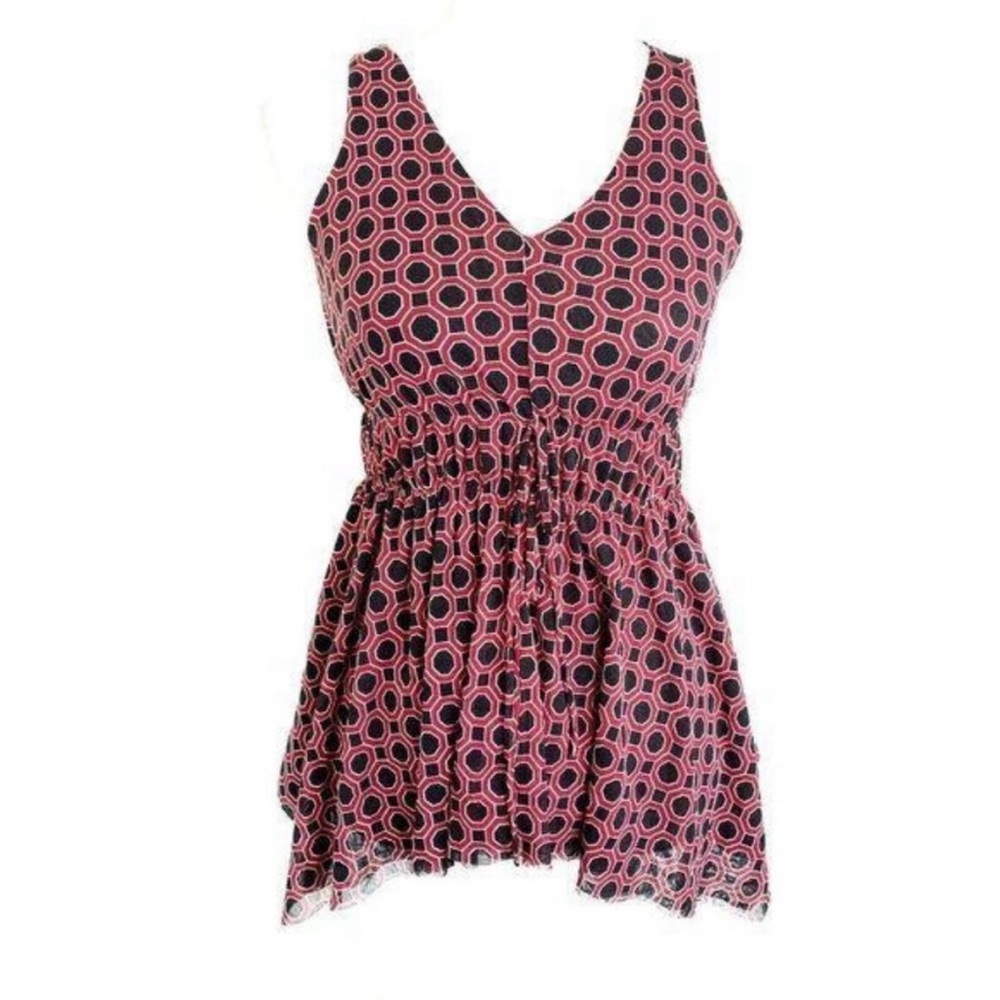 Michael Kors V-Neck Waist Cinching Top